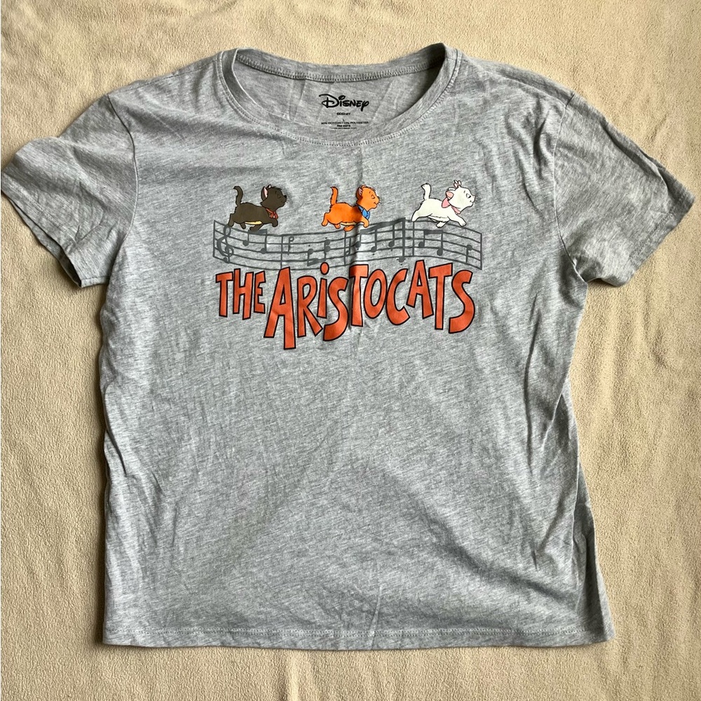 Disney The Aristocats Gray T-Shirt with Colorful Design